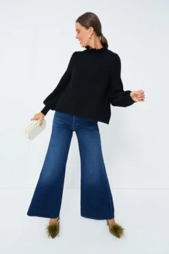Black Delphine Ruffle Neck Sweater -ULLA JOHNSON SHOP wUQgvvaiCqCgqRggt3WFhw6ZATSO6sPO 1