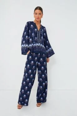 Dark Blue Maria Pants -ULLA JOHNSON SHOP wf3auM8ekC0wQPI9ikmLocra2qGM2aAI 1