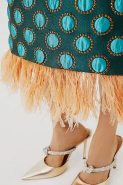 Jacquard Winter Sun Column Dress With Feathers -ULLA JOHNSON SHOP wzo36nVFyXtvr7fmASk43FttgSRGRh6Y 1