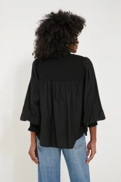 Black Jaia Smocked Blouse -ULLA JOHNSON SHOP x3uQ3oFMQTaKrgVoAMGIb3R2iCEfFrNL 1