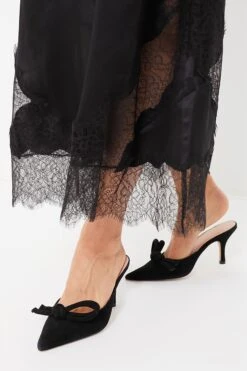 CYNTHIA ROWLEY Black Charmeuse Lace Bias Dress -ULLA JOHNSON SHOP xDNakjDywKvTPWaGeBCpSeUefpbHL5yK 1