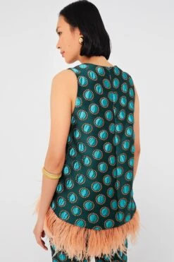 Jacquard Winter Sun La Scala Top With Feathers -ULLA JOHNSON SHOP xJhbzwATzddNrtK7BRtEAegRE8Dmd1oe 1