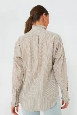Isabel Marant Etoile Ochre Saoli Iconic Striped Blouse -ULLA JOHNSON SHOP xaH3002R2Ralercj6MW5gDg0ouEJLiQE 1