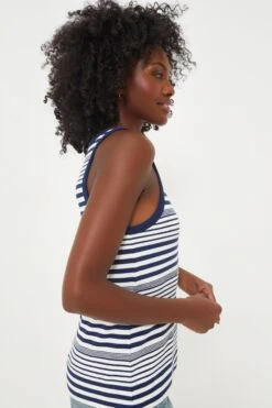 Vineyard Vines Marshmallow And Navy Stripe Heritage Rib Tank -ULLA JOHNSON SHOP zVgLybO30UwCRfHnkDa3B5mUaWbQrYpx 1